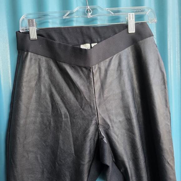 GAP Pleather And Cloth Trousers Pants Medium - Picture 2 of 9